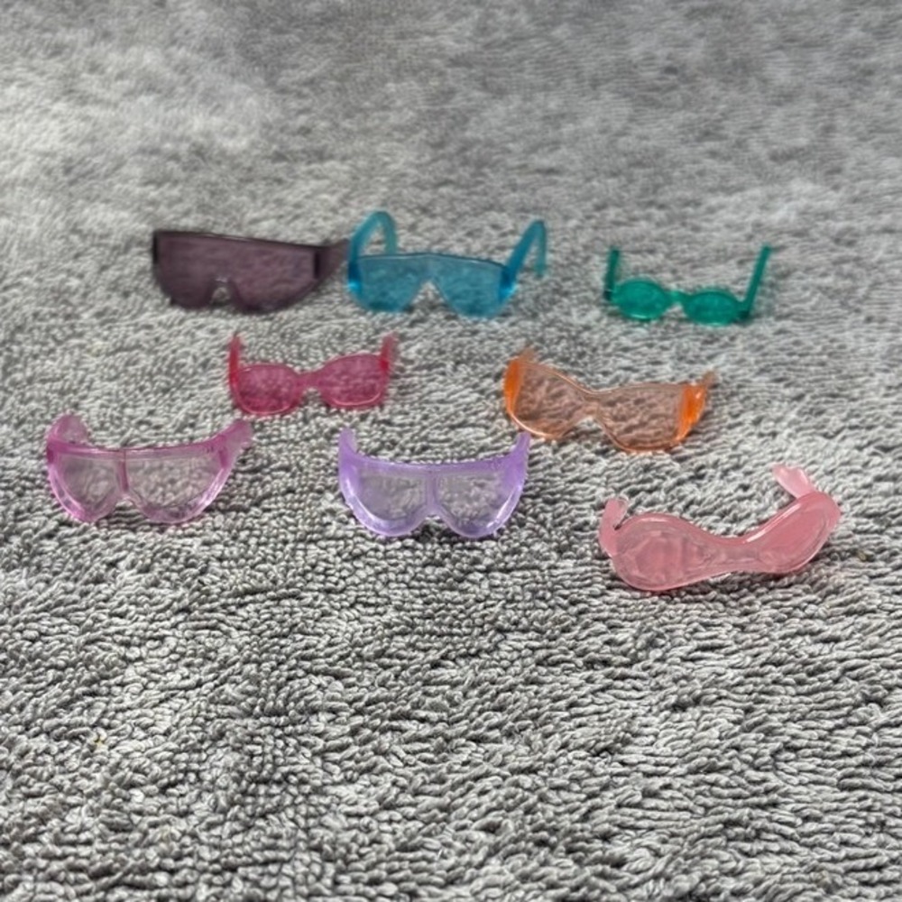 Barbie Doll Sunglasses Multi Color 8 Pair Lot Visor Sport Round Rectangle